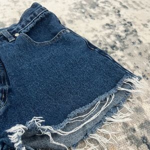 Dark Washed Denim Shorts